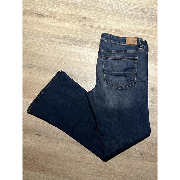 American Eagle Outfitters Dark Blue Women's Jeans 14 Short - Picture 1 of 9